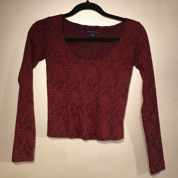 American Eagle: Long Sleeve Crop Top - Picture 1 of 4